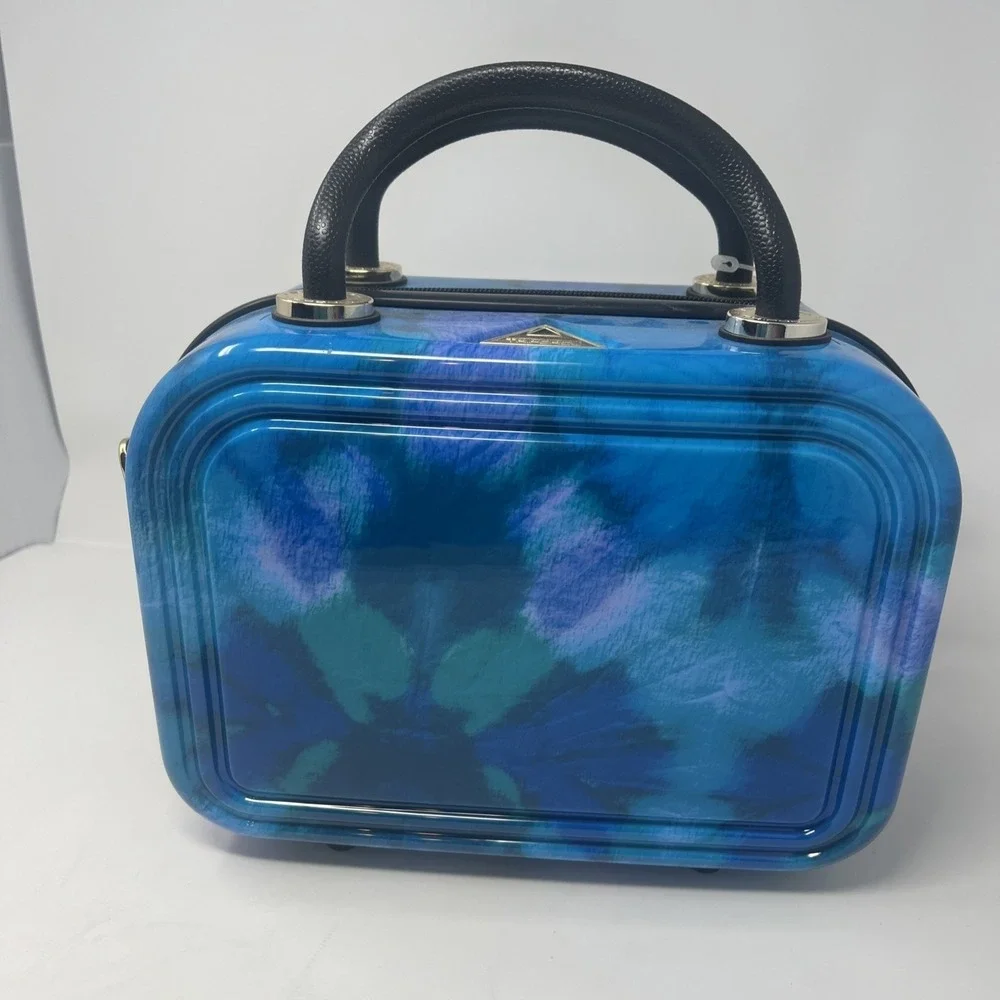 Triforce Hardside Beauty Case w/ Removable Interior Blue Watercolor NWT W/strap